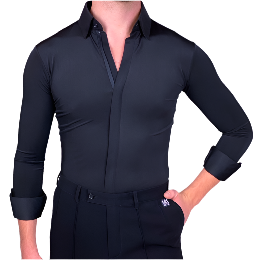 Black Ballroom Dance Shirt