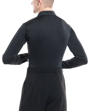 This black dance shirt is made out of stretchy fabric, lightweight, and breathable fabric, it will allow moisture to evaporate this way keeping you cool and dry
